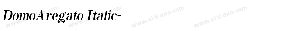 DomoAregato Italic字体转换